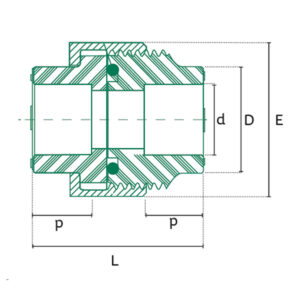  Diagrama PP-R Tuerca unión 1